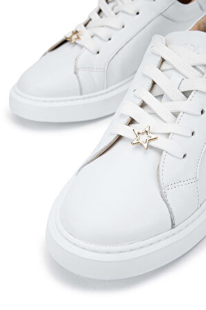 Tamer Tanca Kadın Hakiki Deri Beyaz Sneakers & Spor Ayakkabı 33 1200 BN AYK Y24 BEYAZ DR