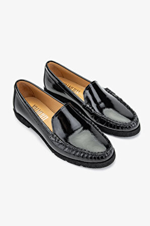 Valmenti Patrika Kadın SIYAH KRSK RGN Hakiki Deri Loafer Ayakkabı 33 0607 BN AYK Y24