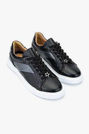 Valmenti Anka Kadın Siyah Floter Hakiki Deri Sneakers & Spor Ayakkabı 33 1230 BN AYK Y24