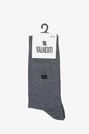 Valmenti Erkek Gri Tekstil Klasik Çorap 251 V20 KLSK ERK CORAP Y24
