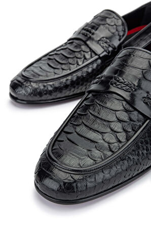 Tamer Tanca Erkek Hakiki Deri Siyah Makosen Ayakkabı 183 19877 ERK AYK Y24 SIYAH YLN