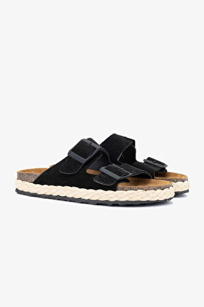 Valmenti Simba Kadın Siyah Hakiki Deri Terlik 985 24-6601 BN TRLK Y24