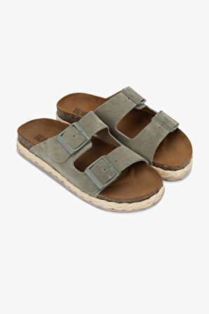 Valmenti Simba Kadın Menta Hakiki Deri Terlik 985 24-6601 BN TRLK Y24