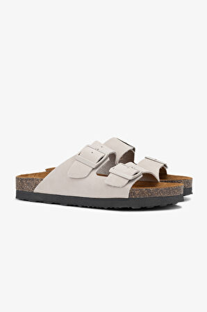 Valmenti Yasmin Kadın Bej Hakiki Deri Terlik 985 24-6403 BN TRLK Y24