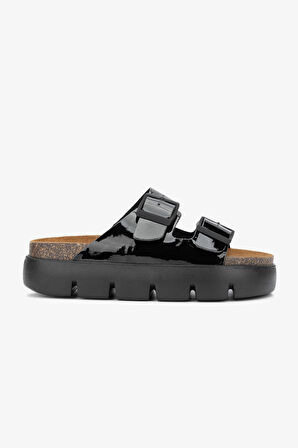 Valmenti Simus Kadın Siyah Hakiki Deri Terlik 985 24-9203 BN TRLK Y24