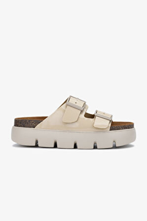 Valmenti Simus Kadın Bej Hakiki Deri Terlik 985 24-9203 BN TRLK Y24