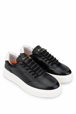 Barracuda Kadın Hakiki Deri Siyah/Beyaz Sneakers & Spor Ayakkabı 511 BD1415A BN AYK Y24 BLACK/WHITE