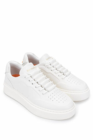 Barracuda Kadın Hakiki Deri Beyaz/Beyaz Sneakers & Spor Ayakkabı 511 BD1415A BN AYK Y24 WHITE/WHITE