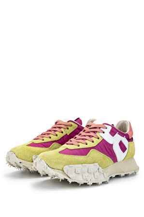 Barracuda Kadın Tekstil Deri Fıstık Yeşili/Fujya Sneakers & Spor Ayakkabı 511 BD1408C BN AYK Y24 ORTIS/FUXIA/FRESIA