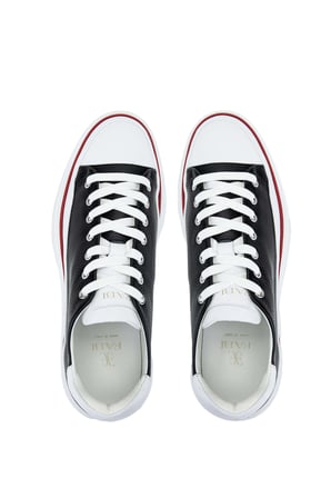 Fabi Erkek Hakiki Deri Siyah/Beyaz Sneakers & Spor Ayakkabı 510 FU0827C ERK AYK Y24 NERO/BIANCO