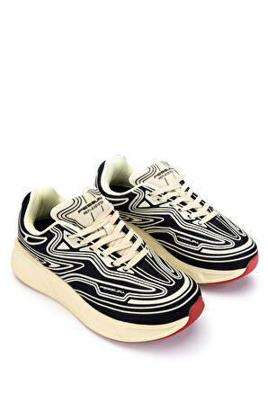 Fessura Kadın Tekstil Siyah/Kemik Sneakers & Spor Ayakkabı 1001 REX001 BN AYK Y24 BLACK/BONE