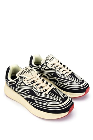 Fessura Erkek Tekstil Siyah/Kemik Sneakers & Spor Ayakkabı 1001 REX001 ERK AYK Y24 BLACK/BONE