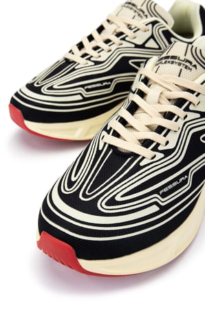 Fessura Erkek Tekstil Siyah/Kemik Sneakers & Spor Ayakkabı 1001 REX001 ERK AYK Y24 BLACK/BONE