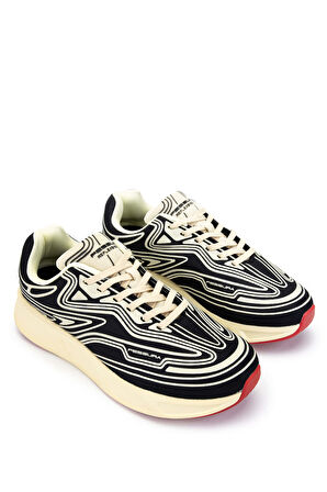 Fessura Erkek Tekstil Siyah/Kemik Sneakers & Spor Ayakkabı 1001 REX001 ERK AYK Y24 BLACK/BONE