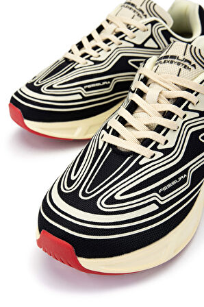 Fessura Erkek Tekstil Siyah/Kemik Sneakers & Spor Ayakkabı 1001 REX001 ERK AYK Y24 BLACK/BONE