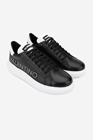 Valmenti İtimi Kadın BLACK/WHITE Hakiki Deri Sneakers & Spor Ayakkabı 1040 95B2302 AYK Y24