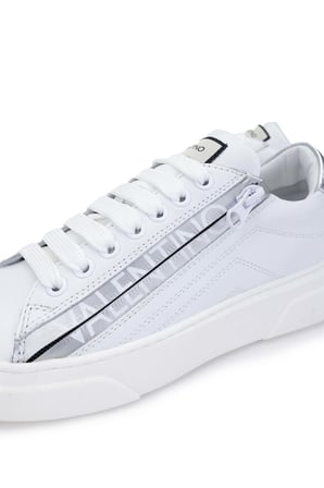 Mario Valentino Kadın Hakiki Deri Beyaz/Gümüş Sneakers & Spor Ayakkabı 1040 91S3902 BN AYK Y24 WHITE/SILVER