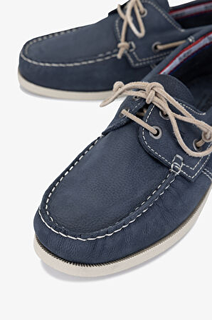 Valmenti Acua Erkek Mavi Hakiki Deri Casual Ayakkabı 496 107H ERK AYK Y24