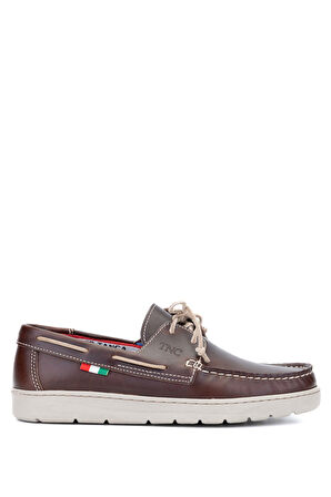 Tamer Tanca Erkek Hakiki Deri Kahverengi Casual Ayakkabı 496 B3495 ERK AYK Y24 BROWN
