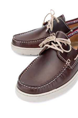 Tamer Tanca Erkek Hakiki Deri Kahverengi Casual Ayakkabı 496 B3495 ERK AYK Y24 BROWN
