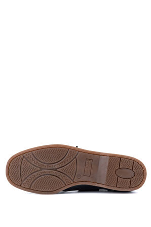 Tamer Tanca Erkek Hakiki Deri Lacivert/Kahverengi Casual Ayakkabı 496 B3620 ERK AYK Y24 NAVY/BROWN