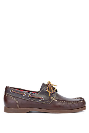 Tamer Tanca Erkek Hakiki Deri Kahverengi/Taba Casual Ayakkabı 496 B3620 ERK AYK Y24 BROWN/SOLE