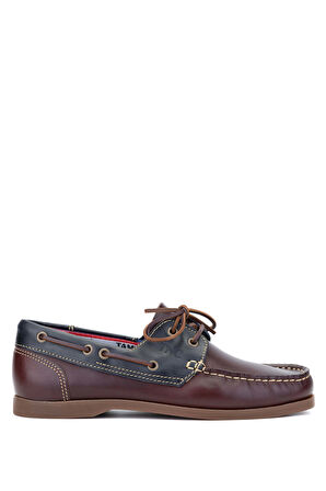 Tamer Tanca Erkek Hakiki Deri Bordo/Lacivert Casual Ayakkabı 496 B3620 ERK AYK Y24 BORDEAUXNAVY