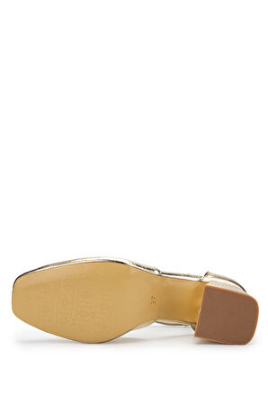 Tamer Tanca Kadın Vegan Altın Topuklu Ayakkabı 886 24-101 BN AYK Y24 ALTIN DR