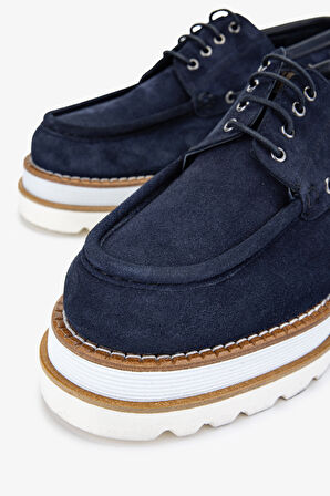 Valmenti EVVA Erkek Lacivert Süet Hakiki Deri Casual Ayakkabı 771 502 ERK AYK Y24