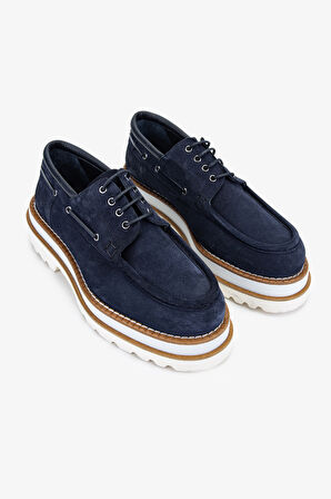 Valmenti EVVA Erkek Lacivert Süet Hakiki Deri Casual Ayakkabı 771 502 ERK AYK Y24