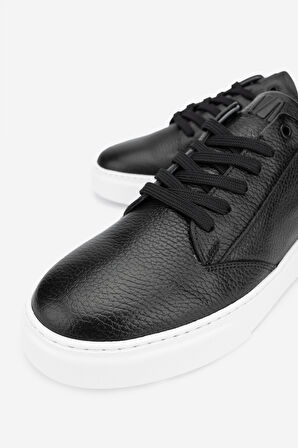 Valmenti Cess Erkek Siyah Floter Hakiki Deri Sneakers & Spor Ayakkabı 04 2509 ERK AYK Y24