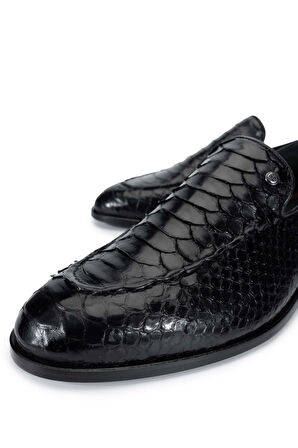 Tamer Tanca Erkek Hakiki Deri Siyah Loafer Ayakkabı 537 3436 ERK AYK Y24 SIYAH YLN