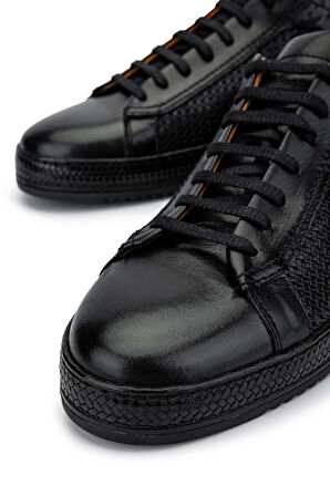 Tamer Tanca Erkek Hakiki Deri Siyah Deri Casual Ayakkabı 537 3440 ERK AYK Y24 SIYAH DR