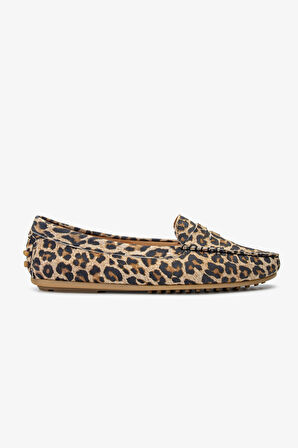 Valmenti Laisa Kadın leopar Hakiki Deri Loafer Ayakkabı 540 1250 BN AYK Y24