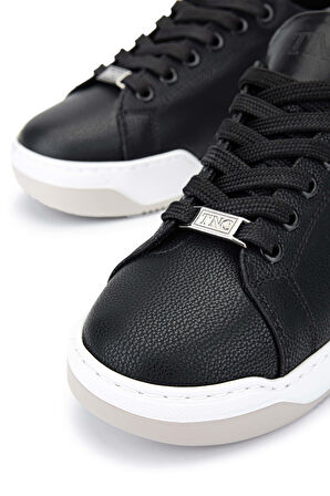 Tamer Tanca Kadın Vegan Siyah/Bej Sneakers & Spor Ayakkabı 1009 2505-89 BN AYK Y24 SIYAH FLTR/BEJ