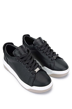 Tamer Tanca Kadın Vegan Siyah/Bej Sneakers & Spor Ayakkabı 1009 2505-89 BN AYK Y24 SIYAH FLTR/BEJ