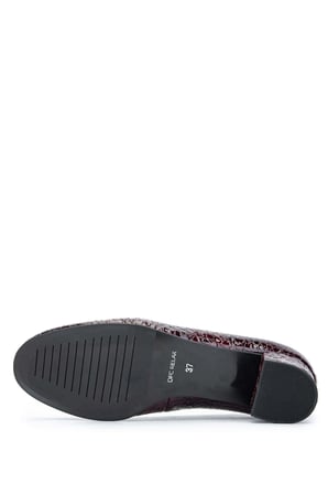 Relax Anatomic Kadın Hakiki Deri Bordo Rugan Comfort Ayakkabı 611 H40000-92 BN AYK Y24 CROCO OSLO BORDO