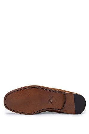 Daniele Lepori Erkek Hakiki Deri Tarçın Süet Loafer Ayakkabı 1018 06 ERK AYK Y24 CUOIO SUEDE