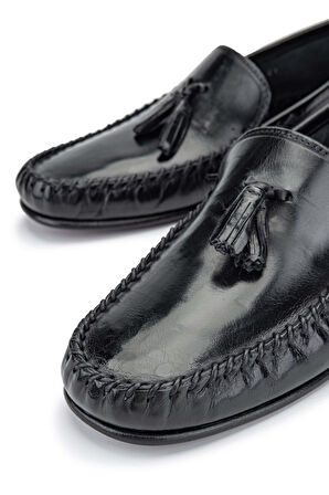 Daniele Lepori Erkek Hakiki Deri Siyah Loafer Ayakkabı 1018 9916 ERK AYK Y24 NERO