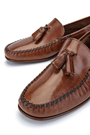 Daniele Lepori Erkek Hakiki Deri Kahverengi Loafer Ayakkabı 1018 9916 ERK AYK Y24 MARRONE