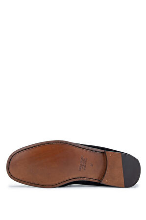 Daniele Lepori Erkek Hakiki Deri Siyah Süet Loafer Ayakkabı 1018 01 ERK AYK Y24 NERO SUEDE