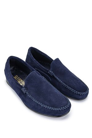 Daniele Lepori Erkek Hakiki Deri Lacivert Süet Loafer Ayakkabı 1018 01 ERK AYK Y24 BLU SUEDE
