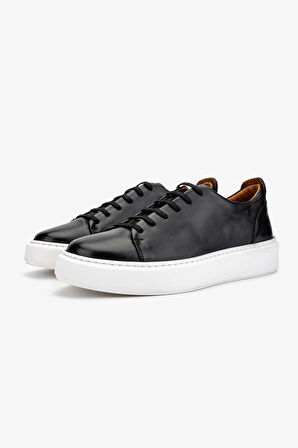 Valmenti Erkek Hakiki Deri Siyah Sneakers & Spor Ayakkabı 537 3444 ERK AYK Y24 SIYAH FNSJ