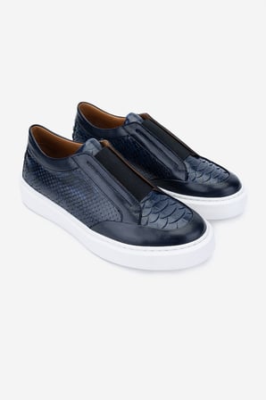 Valmenti Erkek Hakiki Deri Lacivert Sneakers & Spor Ayakkabı 537 3446 ERK AYK Y24 LACI YLN