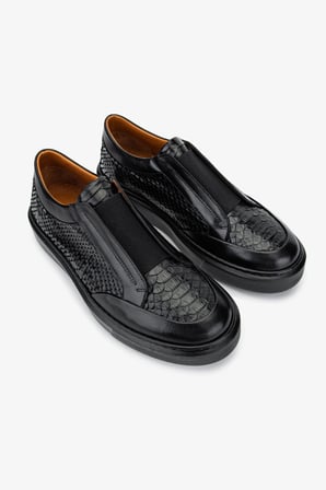 Valmenti Erkek Hakiki Deri Siyah Sneakers & Spor Ayakkabı 537 3446 ERK AYK Y24 SIYAH YLN