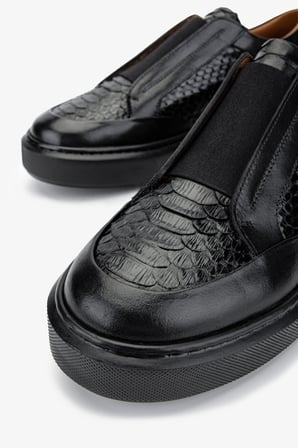 Valmenti Erkek Hakiki Deri Siyah Sneakers & Spor Ayakkabı 537 3446 ERK AYK Y24 SIYAH YLN