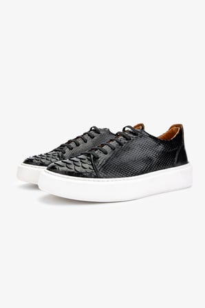 Valmenti Erkek Hakiki Deri Siyah Sneakers & Spor Ayakkabı 537 3442 ERK AYK Y24 SIYAH YLN