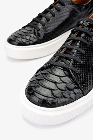 Valmenti Erkek Hakiki Deri Siyah Sneakers & Spor Ayakkabı 537 3442 ERK AYK Y24 SIYAH YLN