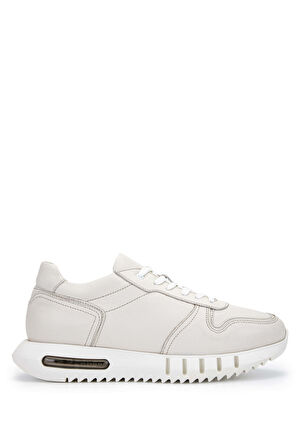 Tamer Tanca Erkek Hakiki Deri Kırık Beyaz Sneakers & Spor Ayakkabı 285 T3246 ERK AYK Y22 K.BEYAZ
