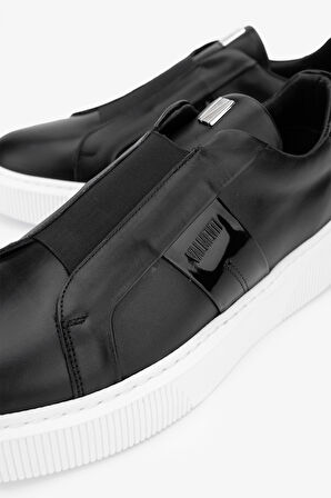 Valmenti Emma Erkek Siyah Rugan Hakiki Deri Sneakers & Spor Ayakkabı 352 20074 ERK AYK Y24